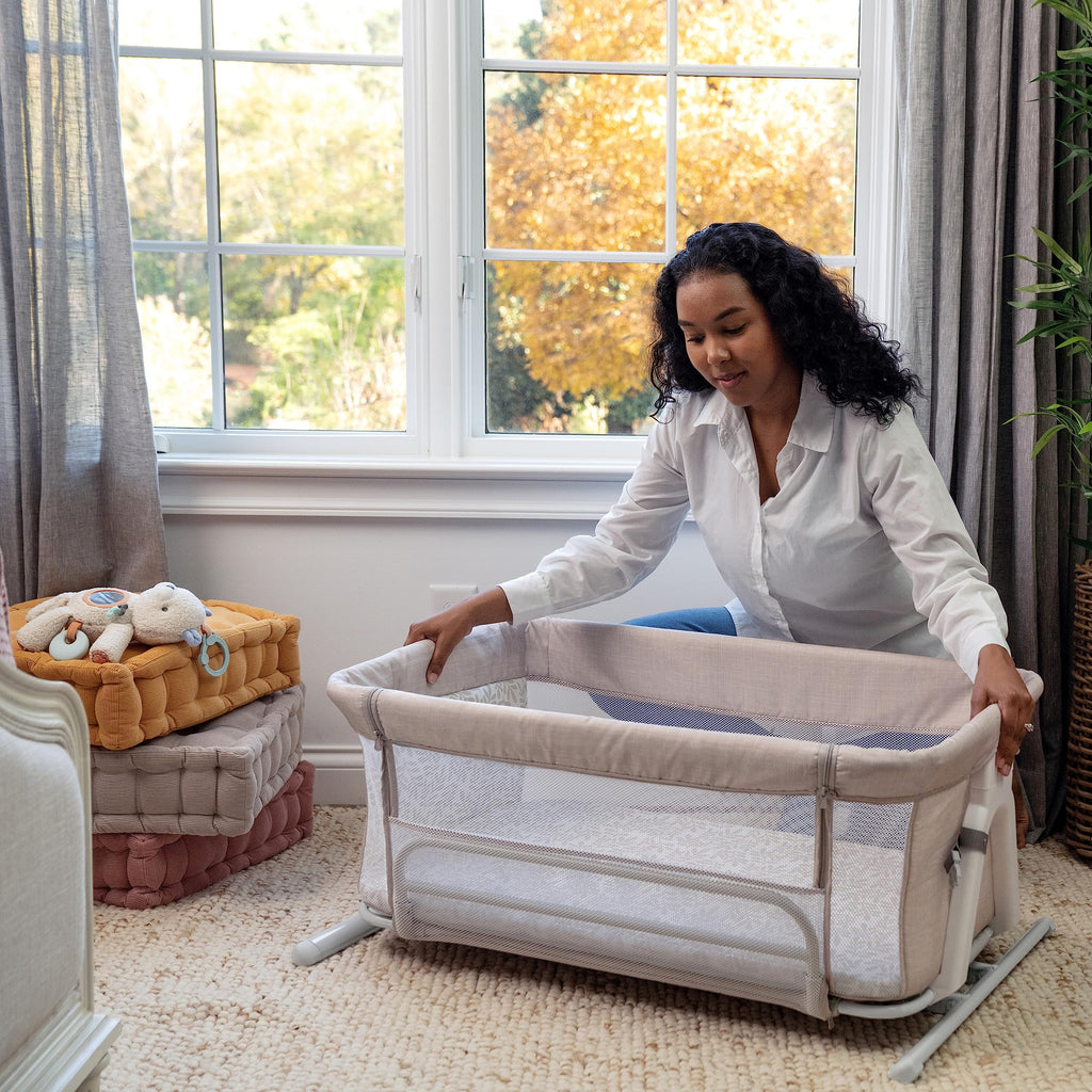 Ingenuity Dream Closer 2-in-1 Co-Sleeping Bassinet, Foldable and Portable, Ages 0-5 Months