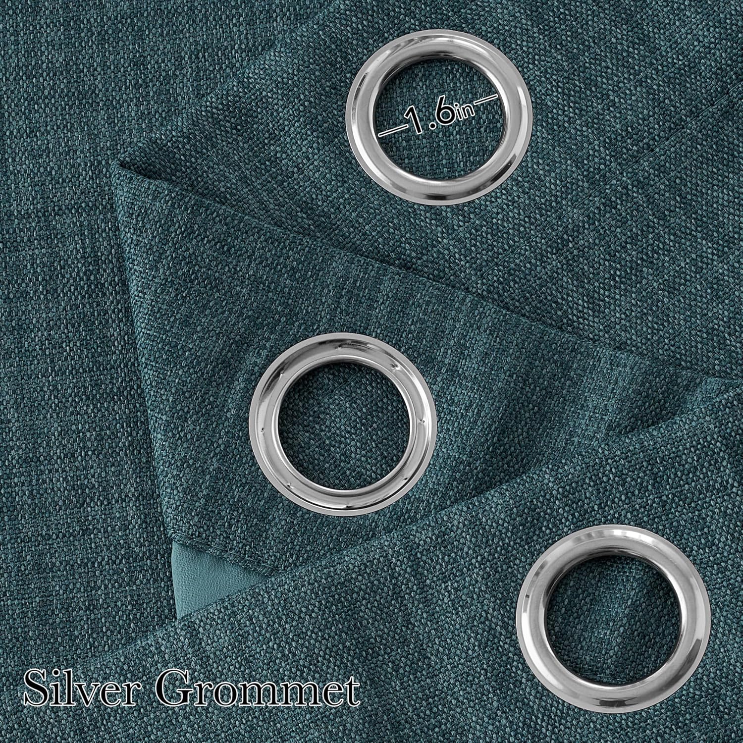 NICETOWN Blackout Curtains - Greyish Blue Privacy Panels for Living Room & Bedroom | 63 Inches Long, 2 Panels