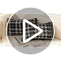 Mussepera Houndstooth Lumbar Pillow Cover, Black Brown 12" x 20" Velvet Back