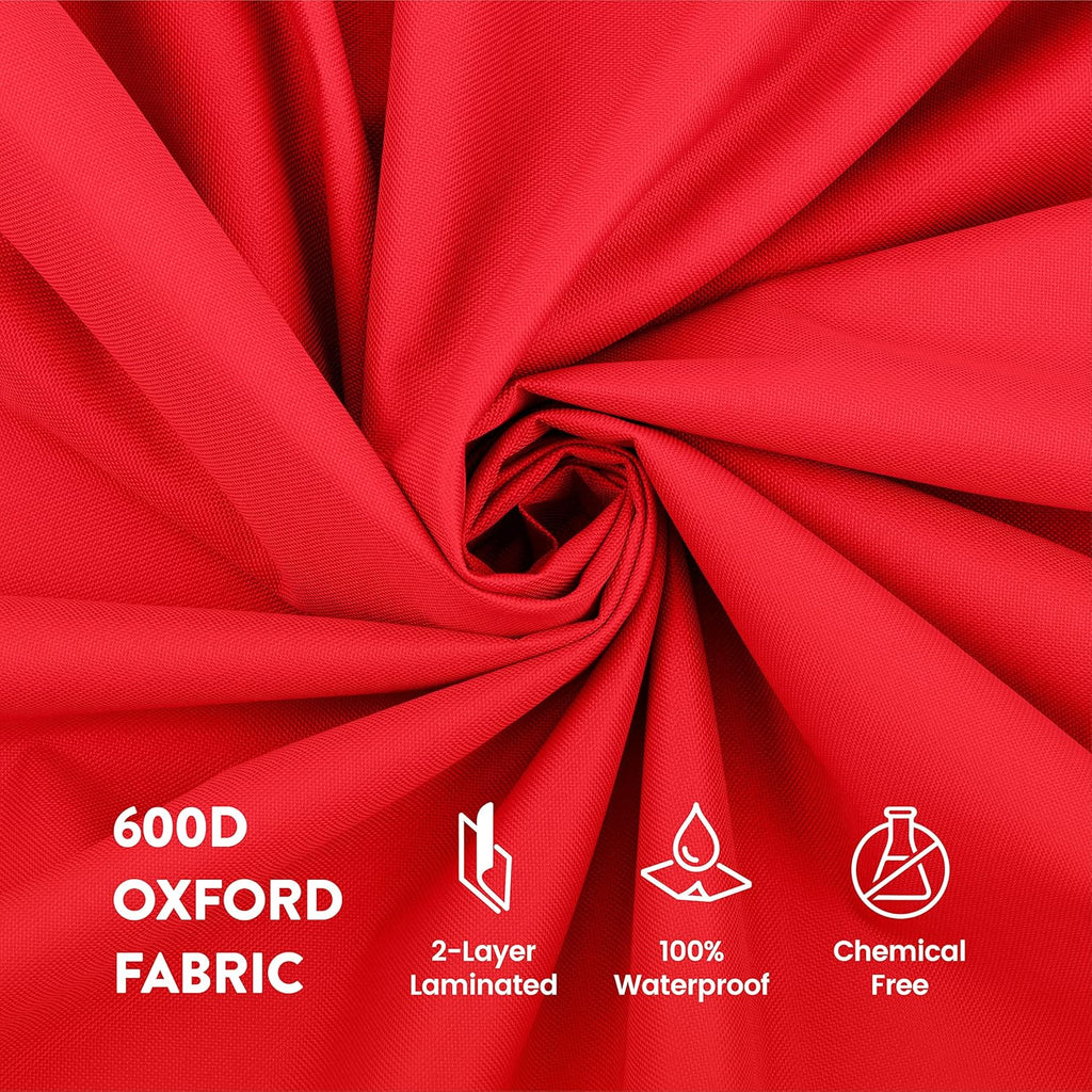 ZOBER Christmas Tree Storage Bag | 600D Oxford Fabric - Waterproof & Tear-Proof for 7.5 Ft Trees - Durable Handles & Card Slot - Red