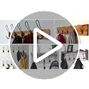 Hajoyful Rustic Double Coat Hooks - Black Farmhouse Wall Hooks, 6-Pack