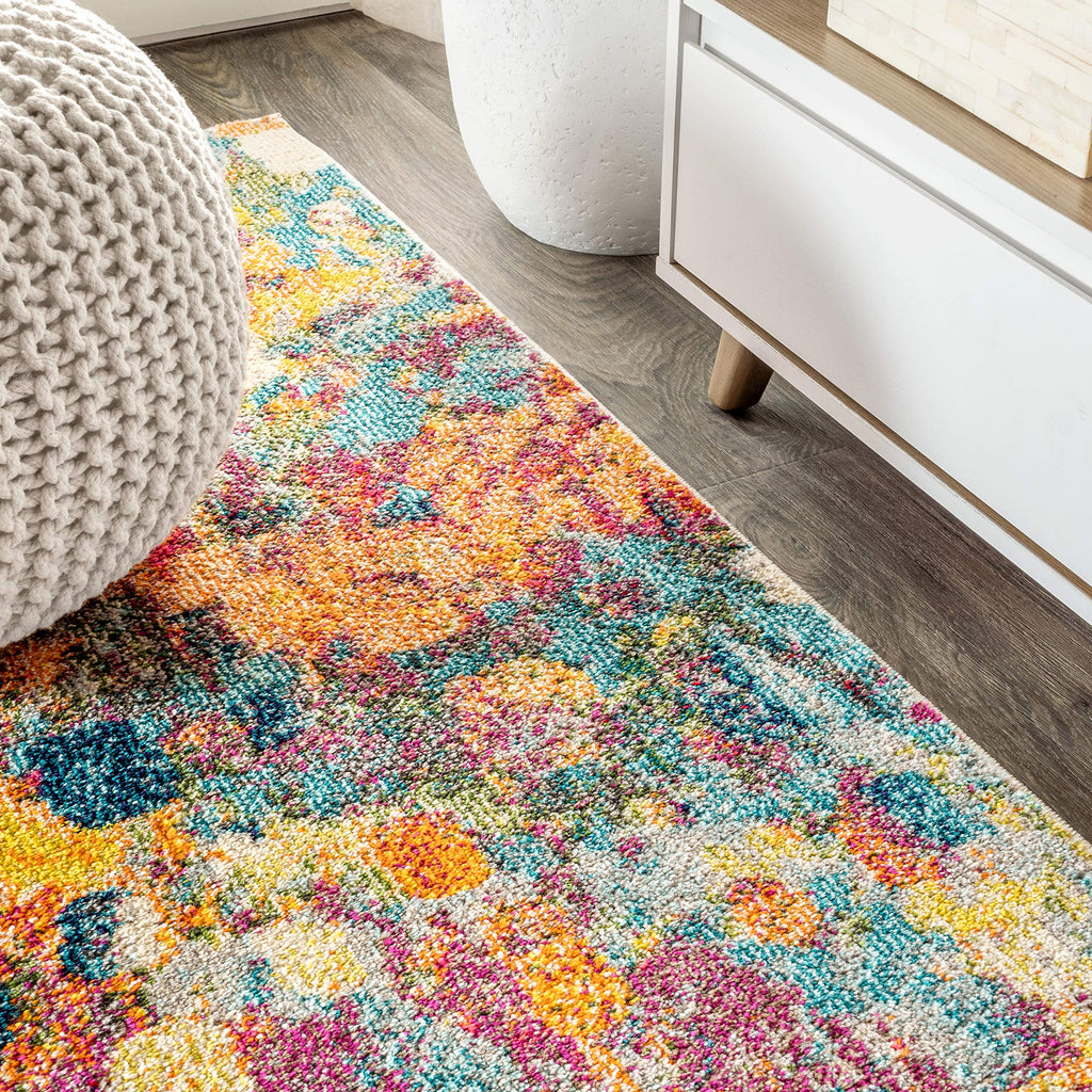 JONATHAN Y Modern Abstract Multi/Yellow Indoor Area Rug, 5x8, Contemporary POP, Transitional, Easy-Cleaning for Living Room, Bedroom, Kitchen, Pet Friendly, Non-Shedding (CTP108A-5)