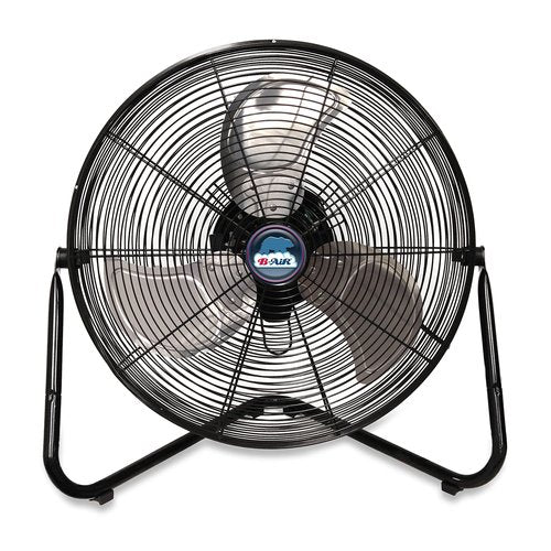 B-Air Firtana 20" High Velocity Electric Garage Floor Fan for Industrial and Home Use with 3-Speeds and Tilt Adjustable Fan Head, SAFF-20, Black