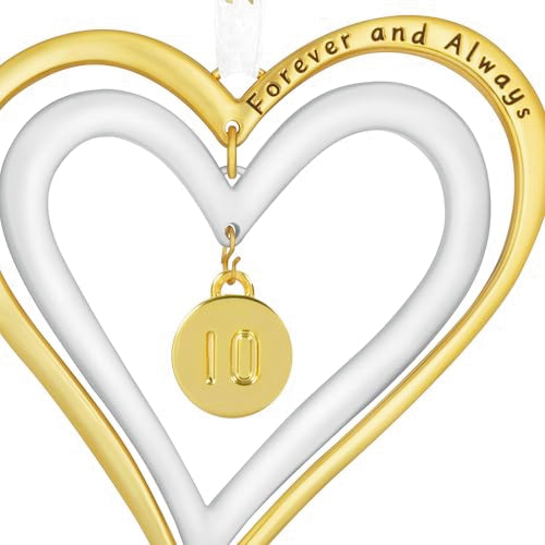 Hallmark Keepsake Christmas Ornament 2026 Our Anniversary Metal Double Hearts - Personalized Year & Charms