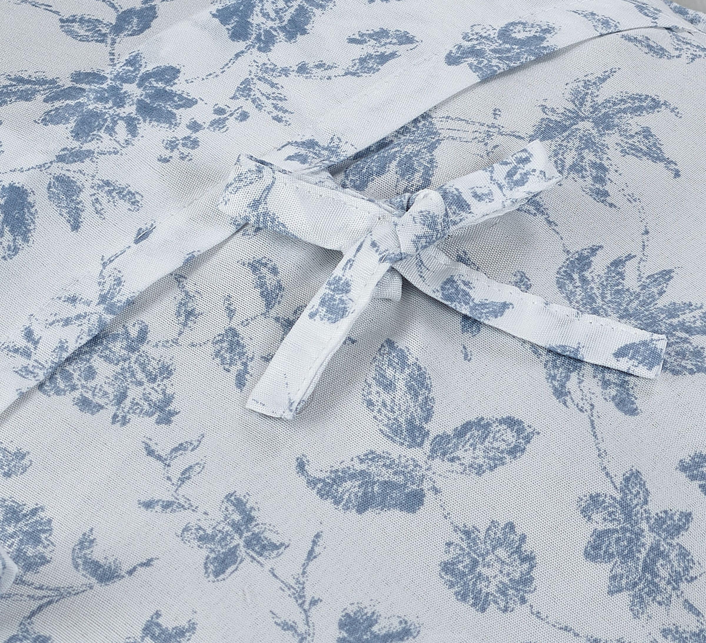 Brilliant Sunshine Blue Rose Patchwork Ruffle Pillowshams, Quilted Decorative Pillow Covers Set, Square Throw Cushion Cases for Couch, Reclining Chair, Car, Bed, 18x18, Pack of 2, Blue Rose