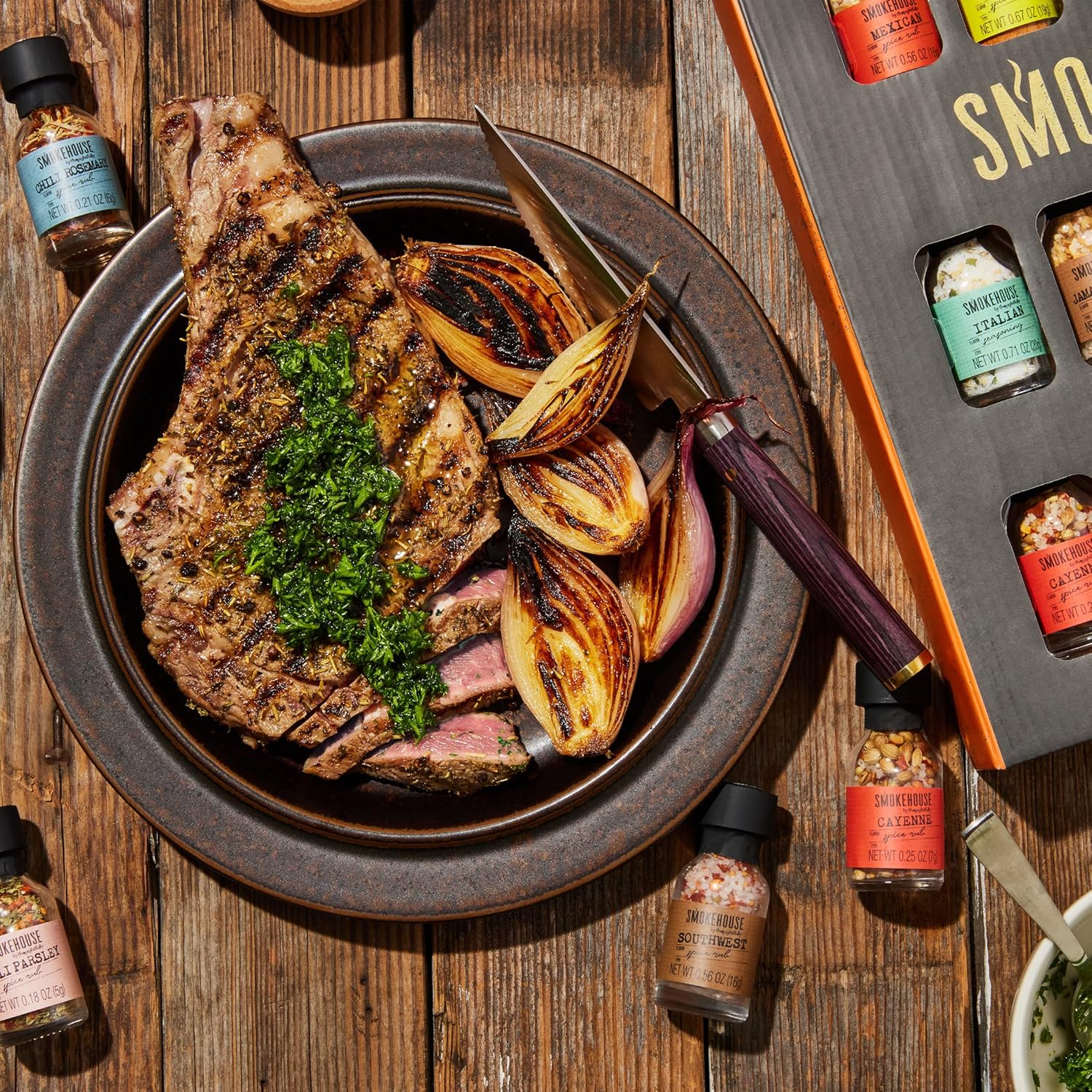 Smokehouse by Thoughtfully Ultimate Grilling Spice Set - 20 Flavor Seasoning Gift Set for BBQ Enthusiasts