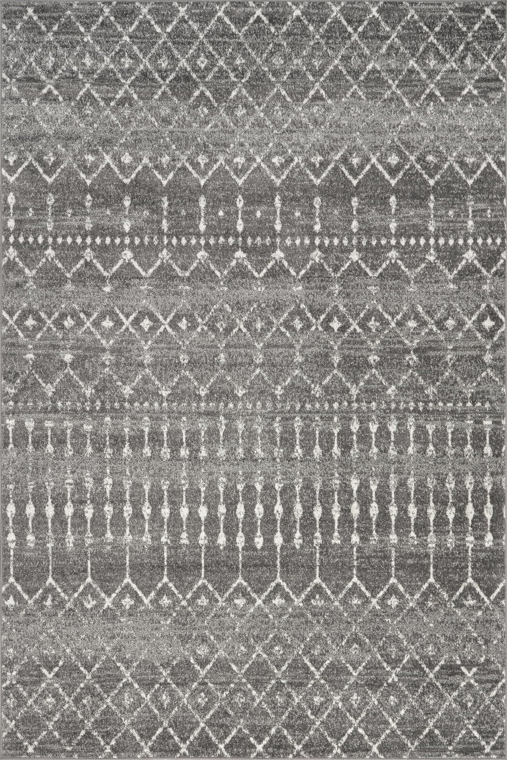 nuLOOM 2x3 Moroccan Blythe Area Rug, Dark Grey, Faded Bohemian Design, Stain Resistant, For Bedroom, Dining Room, Living Room, Hallway, Office, Kitchen, Entryway