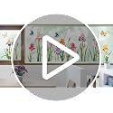 Decalmile Reusable Window Clings - Rainbow Pencils Decor for Kids