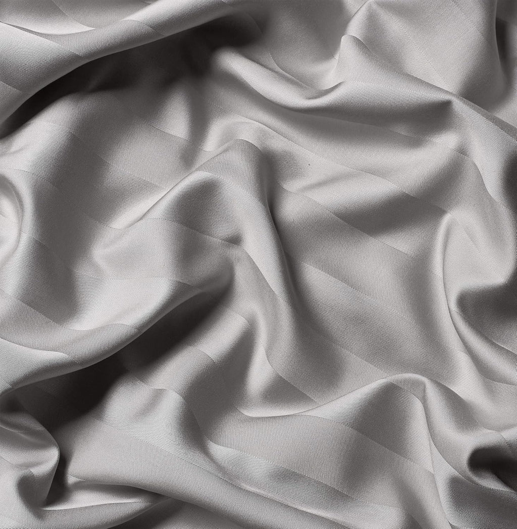 Pure Bamboo Queen Sheets - Luxuriously Soft 100% Organic Viscose Bed Sheet Set | Jacquard Silver, Double Stitching, 2-Year Quality Promise
