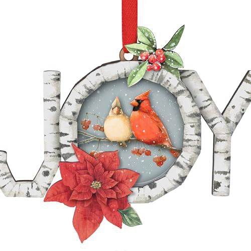 Hallmark Keepsake Christmas Ornament 2025, Marjolein Bastin Charming Cardinals, Papercraft, Gifts for Nature Lovers