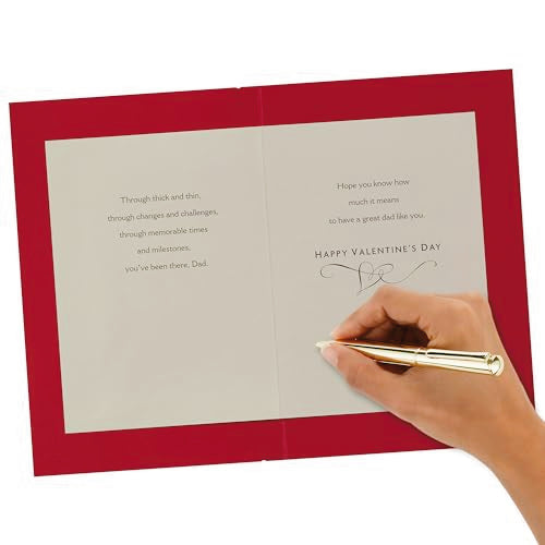Hallmark Valentine's Day Card for Dad with Gold Scrolls