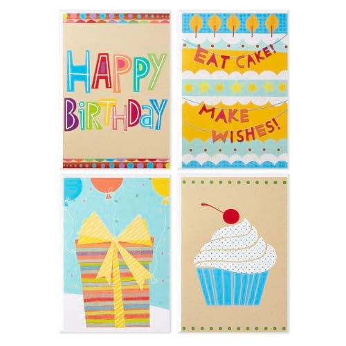 Hallmark Birthday Icons Greeting Card Set - 12 Assorted Cards & Envelopes