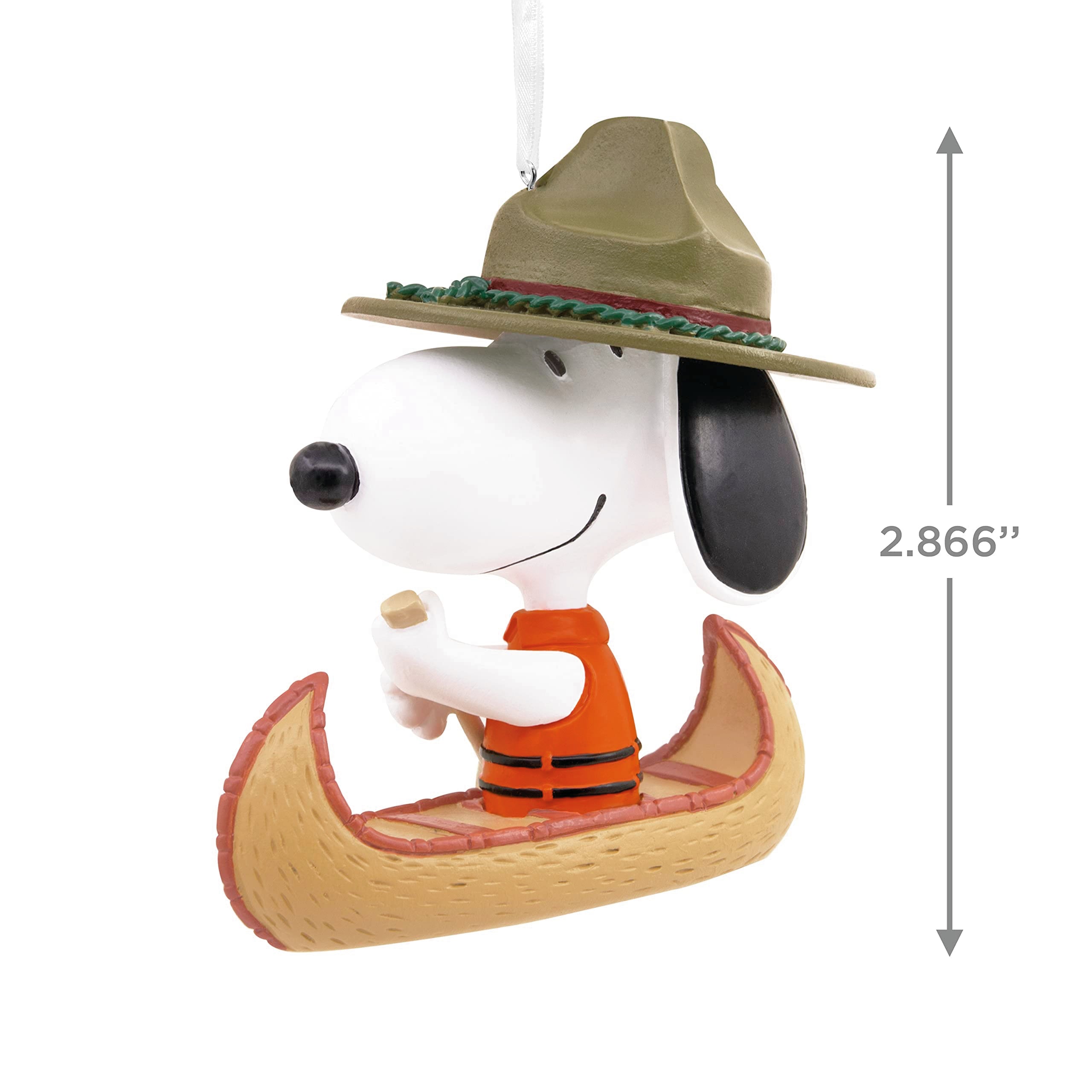 Hallmark Peanuts Snoopy in Canoe Christmas Ornament