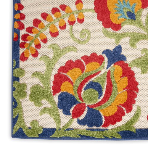Nourison Home Aloha Multicolor 2'3" x 10' Area Rug - Easy Clean, Non Shedding, Bed Room, Living Room, Dining Room, Kitchen (10' Runner)