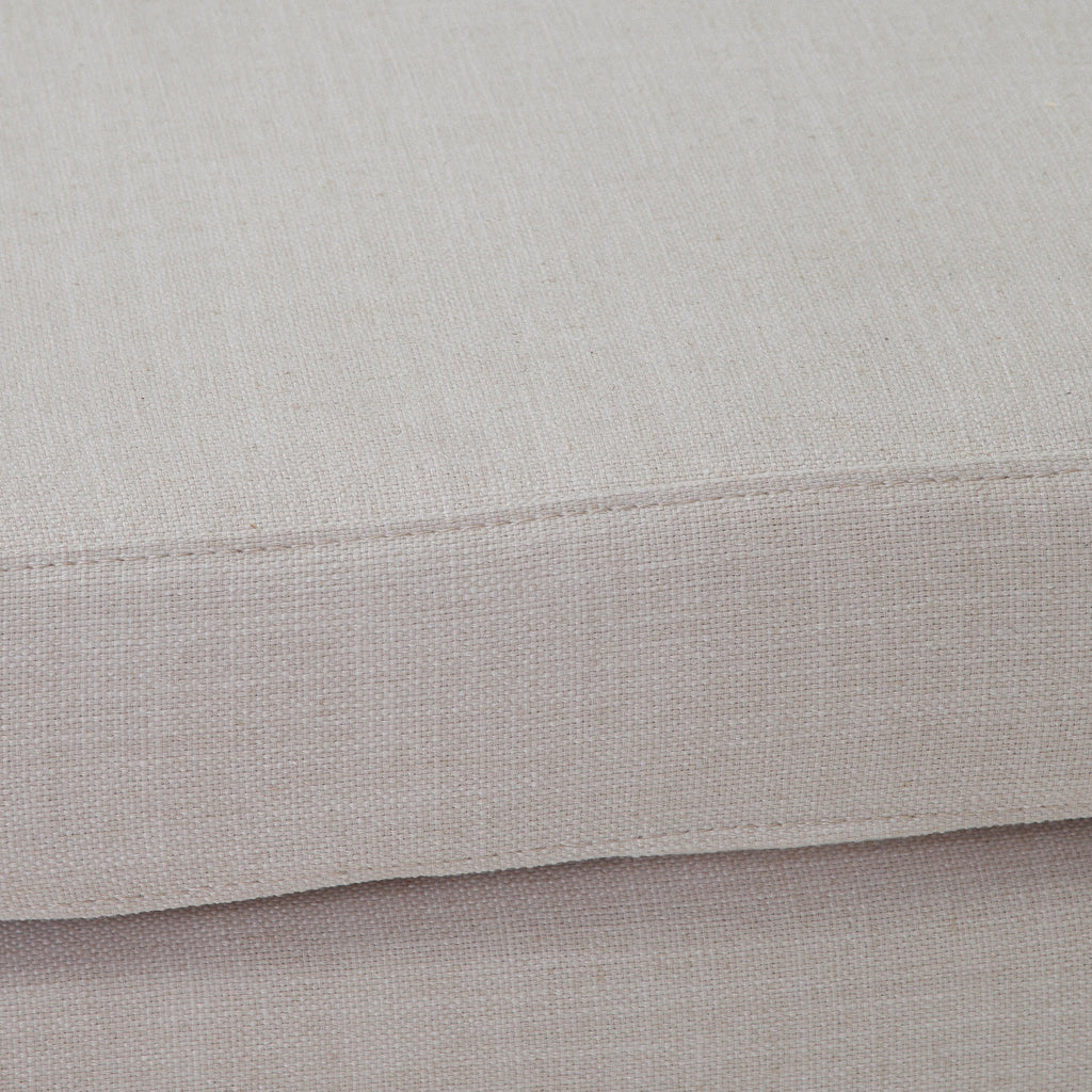 Rosella Biege Fabric Ottoman