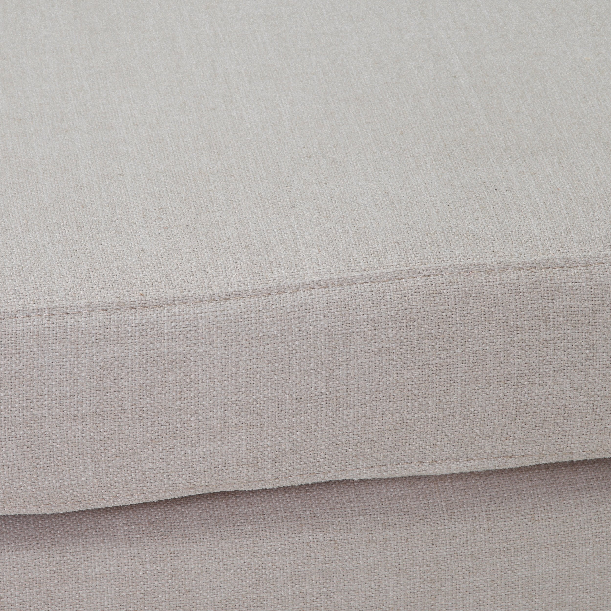 Rosella Biege Fabric Ottoman