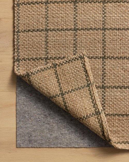 Loloi Chris Loves Julia Fletcher Collection FLE-01 Natural/Olive 3'-6" x 5'-6", .37" Pile Height, Accent Rug