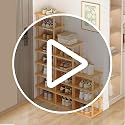 SAN HE 2-Tier Shoe Rack - Stackable Shoe Organizer for Entryway