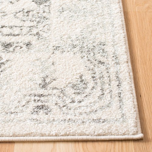 SAFAVIEH Tulum Collection Runner Rug - 2' x 15', Ivory & Grey, Moroccan Boho Distressed Design, Non-Shedding & Easy to Clean, Ideal for Living Room, Hallway, Foyer, Bedroom (TUL271A)