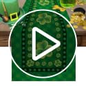 St. Patrick's Day Clover Buffalo Check Table Runner 13x36 Inch