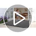 OLANLY Waterproof Heavy-Duty Front Door Mat 29.5" X 17" Grey Diamond