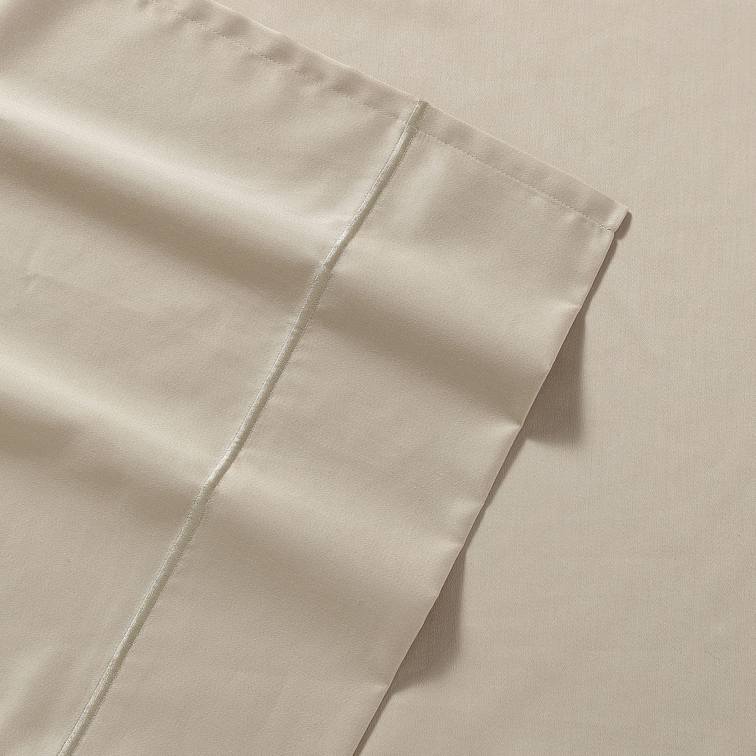Nautica - King Sheets, Cotton Sateen Bedding, 400 Thread Count, Silky Smooth & Wrinkle Resistant (Regatta Beige, King)