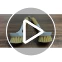 SOGCASE Bamboo Dish Brush Set with Built-in Scraper, 2 Pack