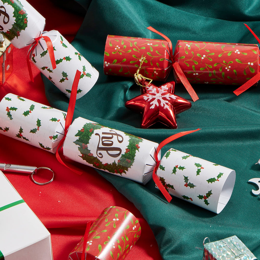 JOYIN 10 Pack Christmas Non-Snap Party Favor, Classic Table Favor Includes Party Hat, Jokes & Gifts, Christmas Table Decorations for Holiday Dinner Traditions Party Supplies