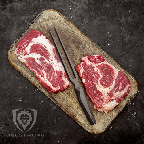 Dalstrong Meat Fork - 8.5 inch - Shadow Black Series - Black Titanium Nitride Coated - High Carbon 7CR17MOV-X Steel - Barbecue Carving Fork - Kitchen Utensils - Two Pronged Fork - NSF Certified