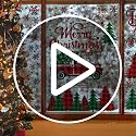 226 PCS Christmas Window Cling Stickers - Red Green Trees & Snow Truck