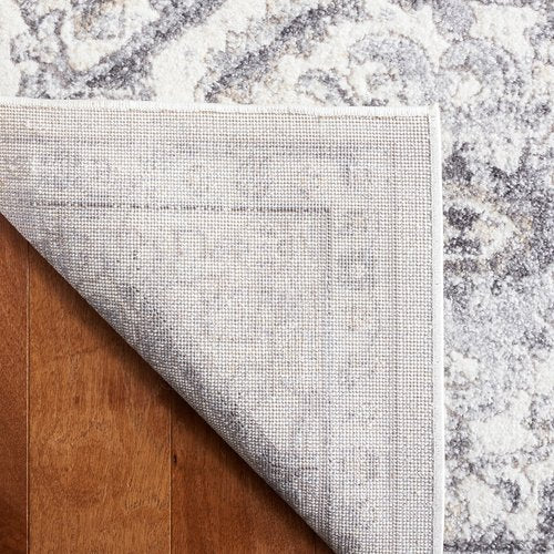 SAFAVIEH Opal Collection Area Rug - 5'3" x 7'6", Grey & Ivory, Oriental Design, Non-Shedding & Easy Care, Ideal for High Traffic Areas in Living Room, Bedroom, Dining (OAL466F-5)