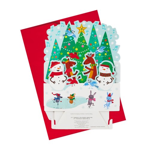 Hallmark Paper Wonder Pop Up Christmas Card with Lights and Music (Plays Rockin' Around the Christmas Tree)