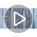 Magnetic Curtain Tiebacks 6 Pack - No Drill Heavy Duty Holdbacks with Pearl, 18.9" Gold
