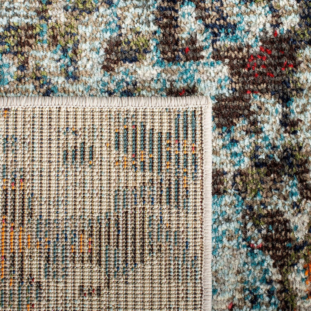SAFAVIEH Area Rug - Madison Collection - Large 8x10 - Modern Grey & Blue Abstract Design, Non-Shedding & Easy to Clean for Living Room, Bedroom, Office, Dining Space