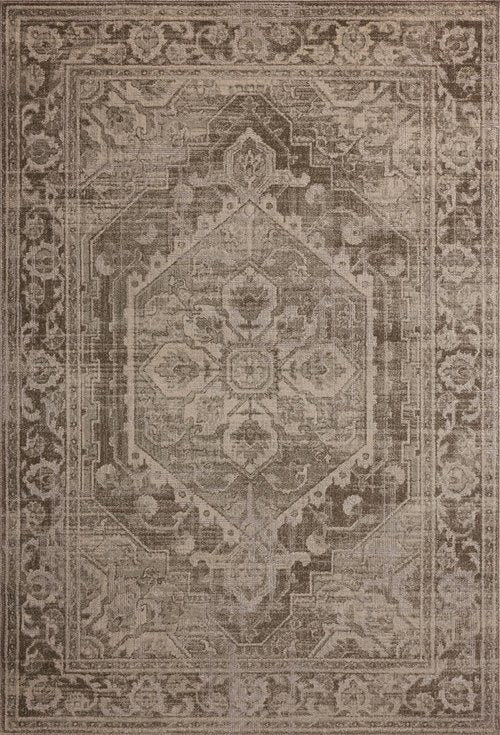 Loloi Magnolia Home by Joanna Gaines Mona Collection MOA-01 Cocoa/Stone 2'-6" x 8'-0" Runner Rug