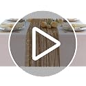 Snowkingdom 3-Piece 10Ft Gold Gauze Sheer Table Runner - Coffee Gold