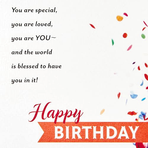 Hallmark DaySpring Religious Birthday Card Celebrating You - Inspirational Greeting Card for Friends & Family