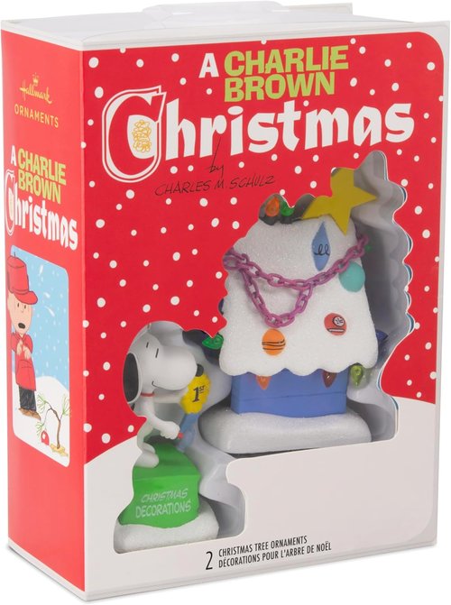Hallmark Peanuts Snoopy Christmas Ornaments - Holiday Doghouse Set of 2 | Perfect Gifts for Fans