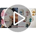 Very Berry Cotton Car Coasters - Handmade Boho Set of 2 for Cup Holders