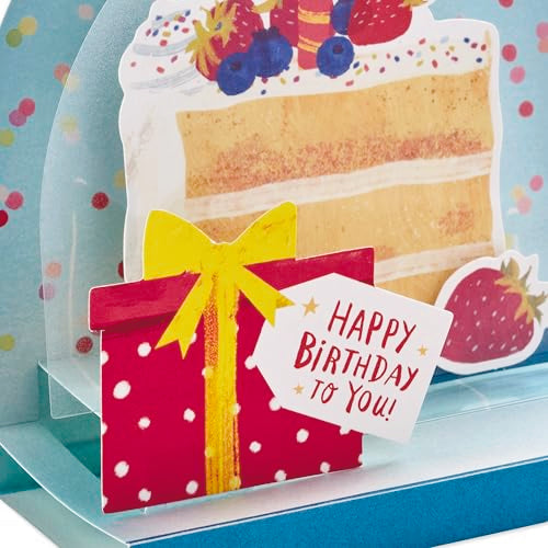 Hallmark Multicolor Pop-Up Birthday Card with Cake Scene