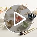 Ceramic Flower Ring Holder Dish - Small Jewelry Tray for Decor