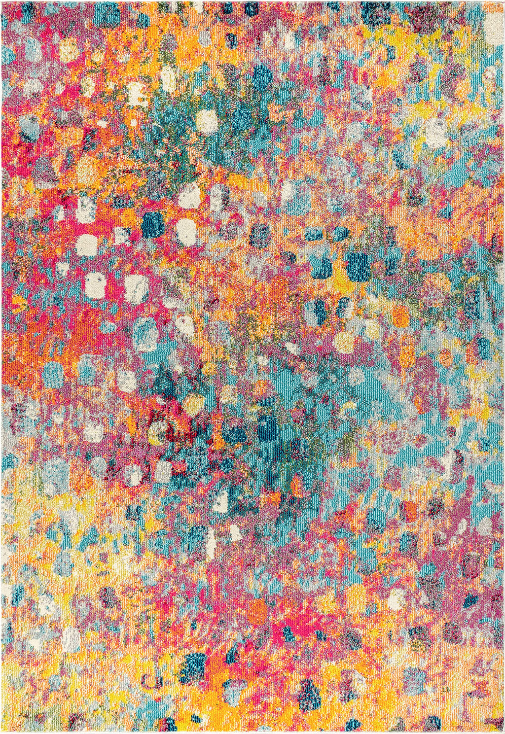 JONATHAN Y Modern Abstract Multi/Yellow Indoor Area Rug, 5x8, Contemporary POP, Transitional, Easy-Cleaning for Living Room, Bedroom, Kitchen, Pet Friendly, Non-Shedding (CTP108A-5)