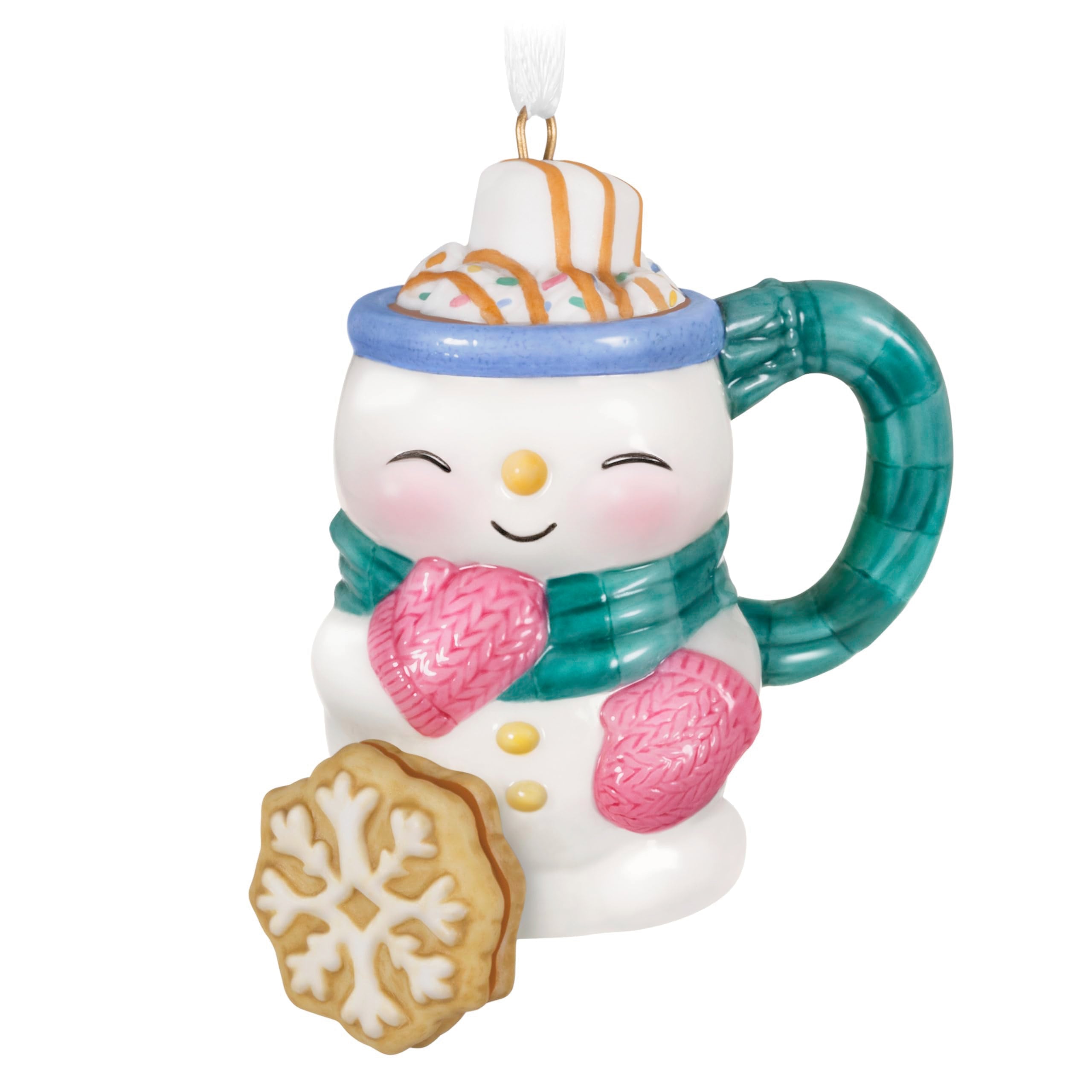 Hallmark Keepsake Christmas Ornament, Cup of Cozy, Porcelain, Gifts for Christmas Lovers