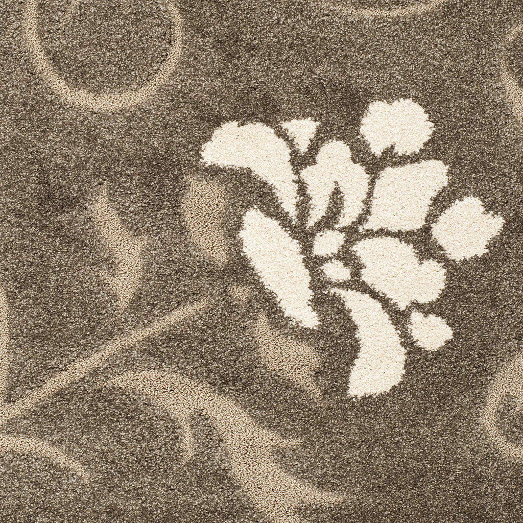 SAFAVIEH Florida Shag Collection Accent Rug - 2'3" x 4', Smoke & Beige, Floral Design, Non-Shedding & Easy Care, 1.2-inch Thick Ideal for High Traffic Areas in Foyer, Living Room, Bedroom (SG464-7913)