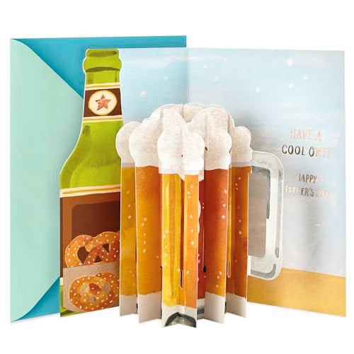 Pop-Up Father's Day Card - Beer Mug Design, 5" x 7.2"