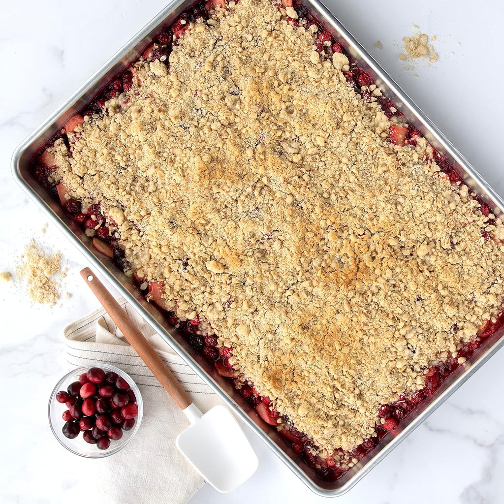 Nordic Ware Extra Large Baking Pan - High-Sided, Natural Aluminum, 21.1 x 15 x 2 Inches | Reinforced Steel Rim