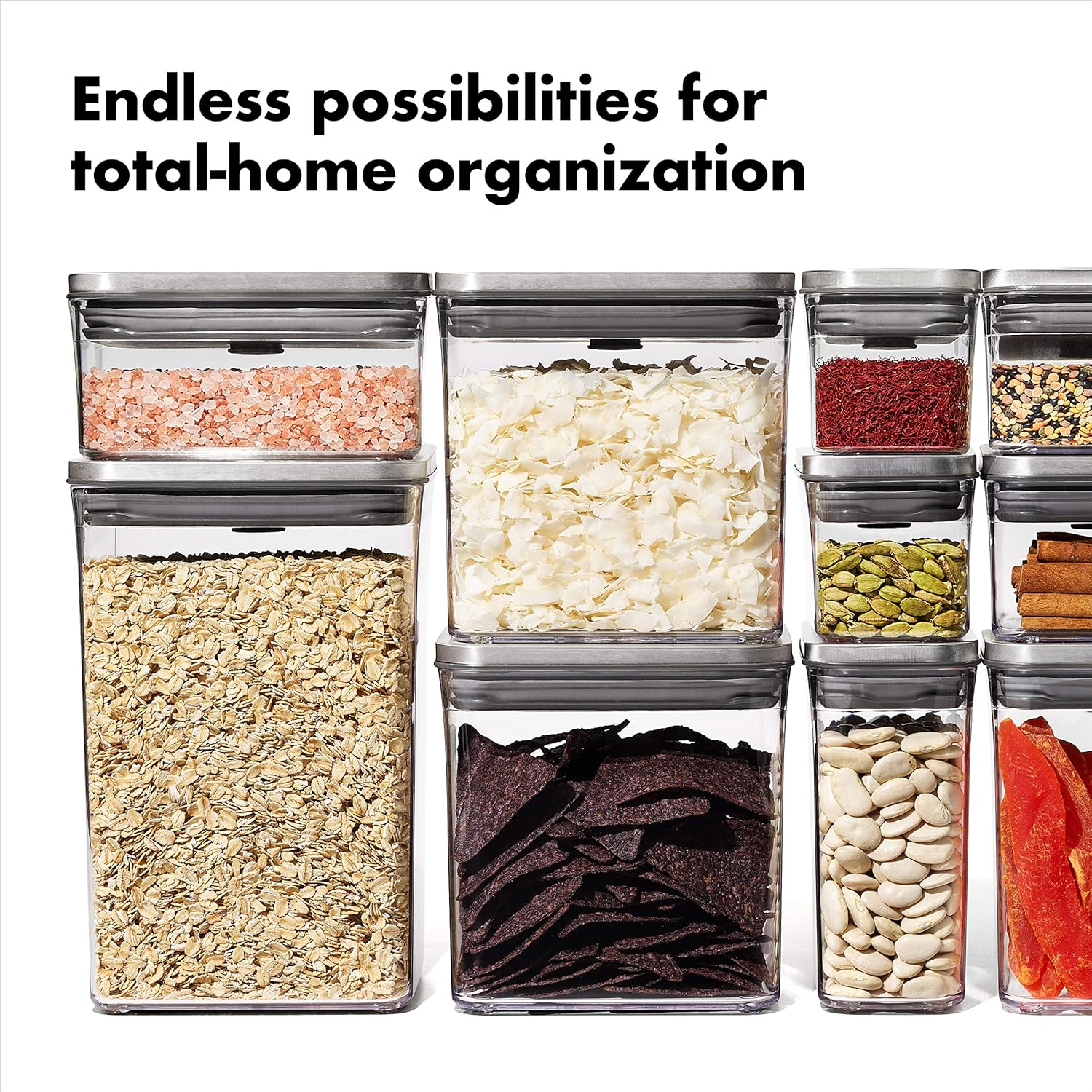 OXO STL Pop Small Square Mini Container - 0.4 QT | Airtight Food Storage Solution