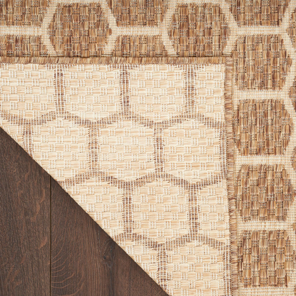 Nourison Home Reversible Indoor Outdoor Natural 4' x 6' Area Rug - Easy Clean, Non Shedding, Bed Room, Living Room, Dining Room, Kitchen (4' x 6')