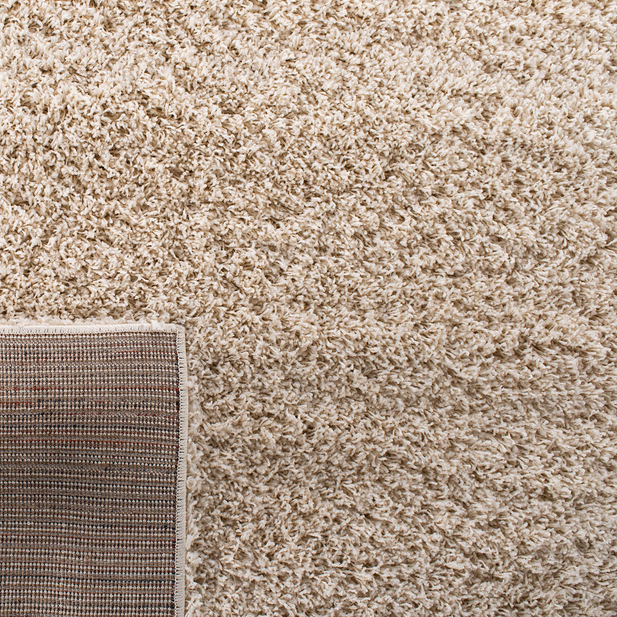 SAFAVIEH Laguna Shag Collection Accent Rug - 2'3" x 4', Beige, Solid Design, Non-Shedding & Easy Care, 2-inch Thick Ideal for High Traffic Areas in Entryway, Living Room, Bedroom (SGL303B)