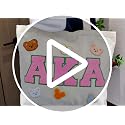 Pink Chenille Varsity Letter Patch 4.5" Iron On Letterman Jacket Initial W